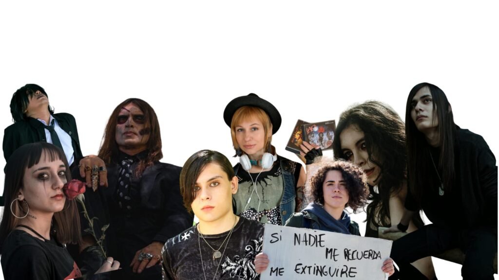  jóvenes mostrando una filosofía de vida con un  estilo post core y emo core.